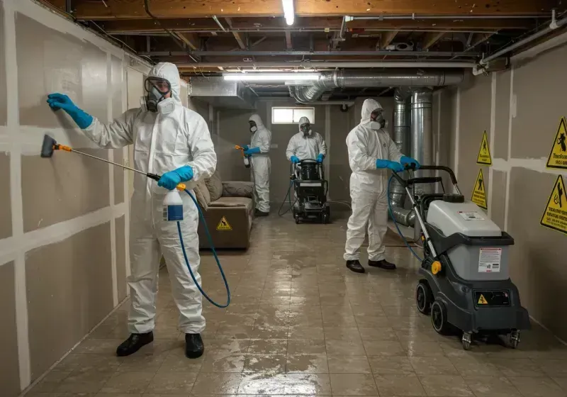 Basement Moisture Removal and Structural Drying process in Tierras Nuevas Poniente, PR